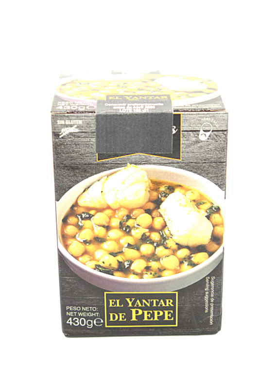Garbanzos con bacala (pois chiches avec morue) plat préparé