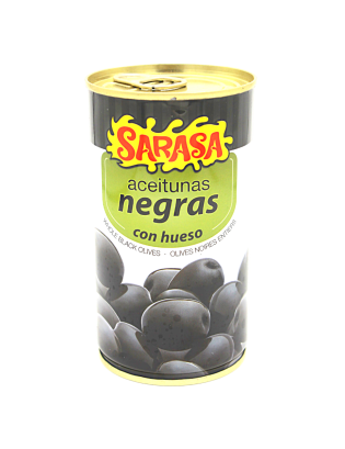 Aceitunas negras con hueso lata 350g
