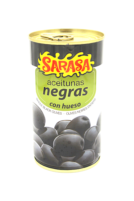 Aceitunas negras con hueso lata 350g
