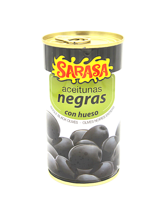 Aceitunas negras con hueso lata 350g