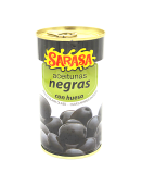 Aceitunas negras con hueso lata 350g