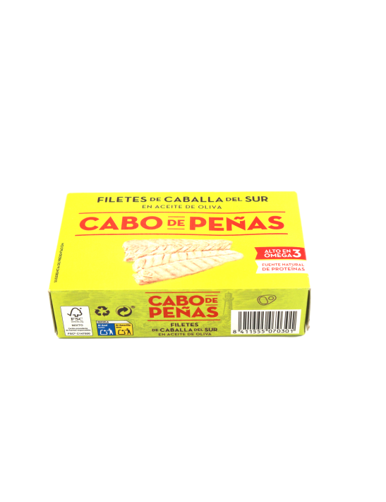 Filetes Caballa Des Sur En Aceite De Oliva (Filets de Maquereaux en huile d'olive) 120Gr