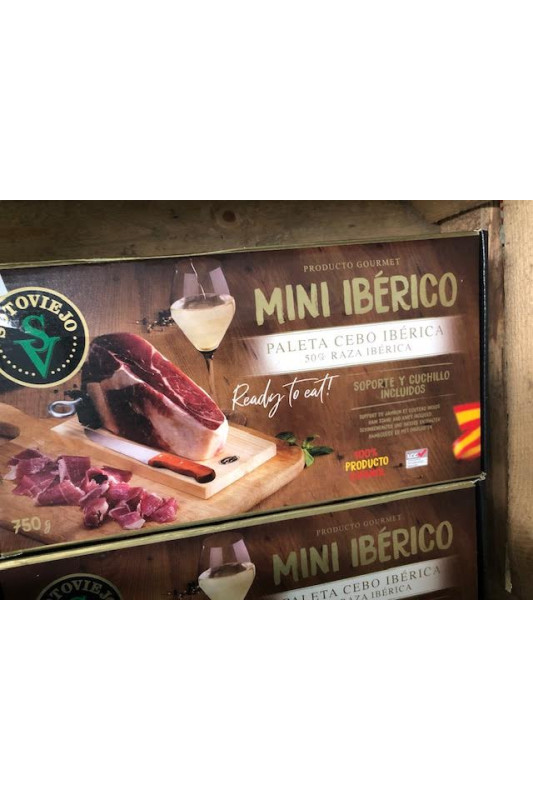 Mini Jambon Iberico avec support et couteau (prix/unité)